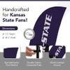 Kansas State Wildcats College Sports Printed Feather Flag - NCAA Licensed - Super Polyester - School Banner (Purple, White, Black) (7.5' Spike Base) view 2