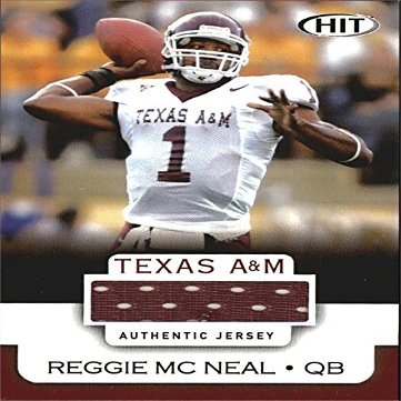 Autograph Warehouse 466434 Reggie McNeal Player Worn Jersey Patch Football Card44; Texas A&M Aggies - 2005 SAGE HIT Rookie No.RM