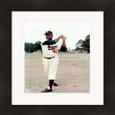 Autograph Warehouse 443251 8 x 10 in. Brooklyn Dodgers Image No. 2 Matted & Framed Jackie Robinson Photo
