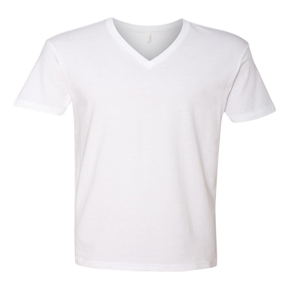 Next Level Mens Premium Short Sleeve V-Neck, 3200 -White, Large