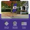 James Madison Dukes College Sports Printed Feather Flag - NCAA Licensed - Super Polyester - School Banner (Purple, White, Gold) (7.5' Cross Base) view 3
