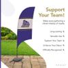 James Madison Dukes College Sports Printed Feather Flag - NCAA Licensed - Super Polyester - School Banner (Purple, White, Gold) (7.5' Cross Base) view 4