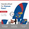 Kansas Jayhawks College Sports Printed Feather Flag - NCAA Licensed - Super Polyester - School Banner (Blue, Red) (7.5' Cross Base) view 2
