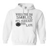 Go All Out 4X-Large White Mens When The DM Smiles It's Already Too Late Funny Sweatshirt Hoodie
