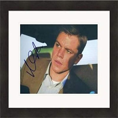 Sports Memorabilia Autograph Warehouse 432430 8 x 10 in. Matt Damon Autographed Photo No. SC2 Matted & Framed for Oceans 11