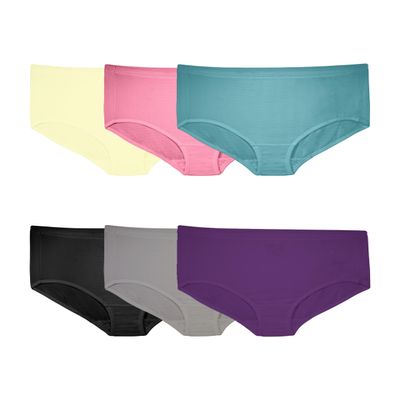 Fruit Of The Loom Womens Fit For Me Plus Size Underwear, Designed To Your Curves Briefs, Brief - Breathable Micro Mesh - Assorted, 12 Plus