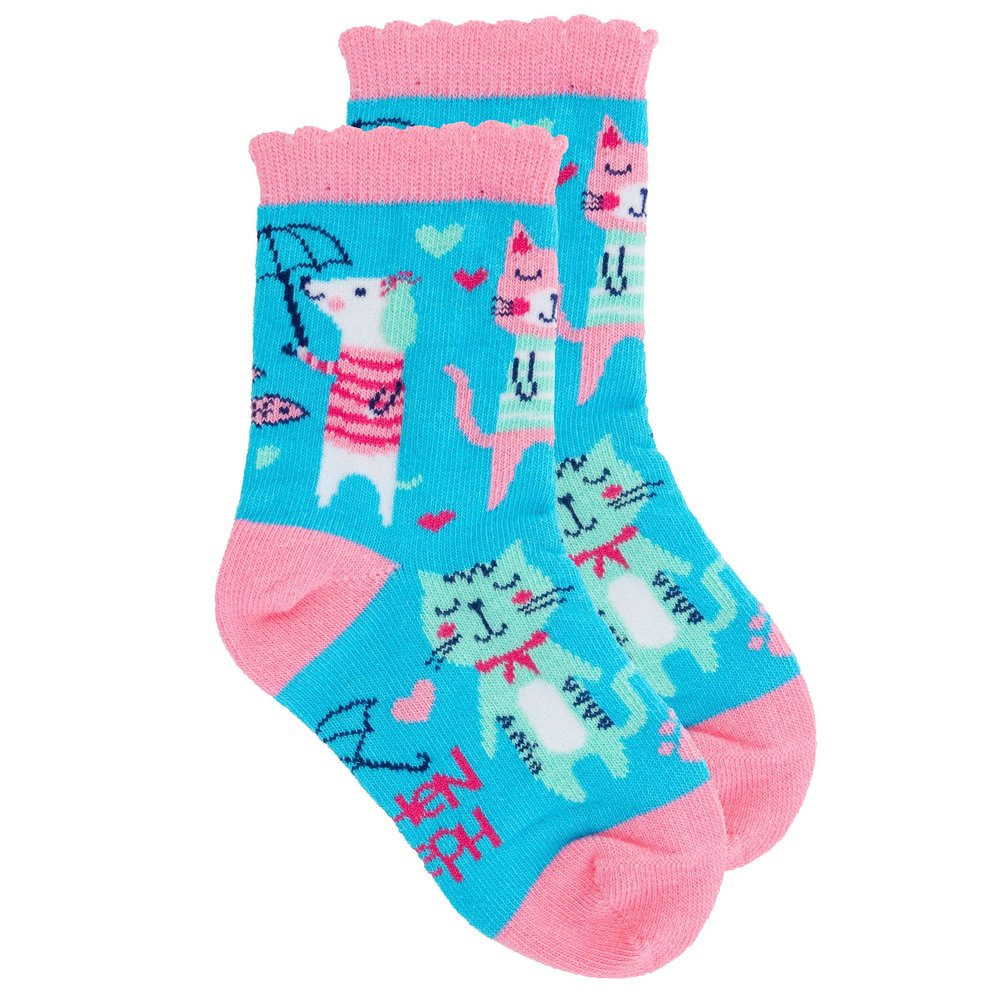 Stephen Joseph baby boys Socks, Cat Casual Sock, Cat, Medium US