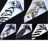 5 Packs Ties For Man 100% Microfiber Necktie Squared Stripe Banknote Design (C5) view 1