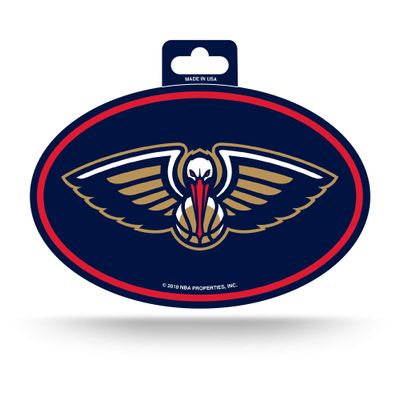 Rico Industries NBA New Orleans Pelicans Color Team Logo Oval Sticker