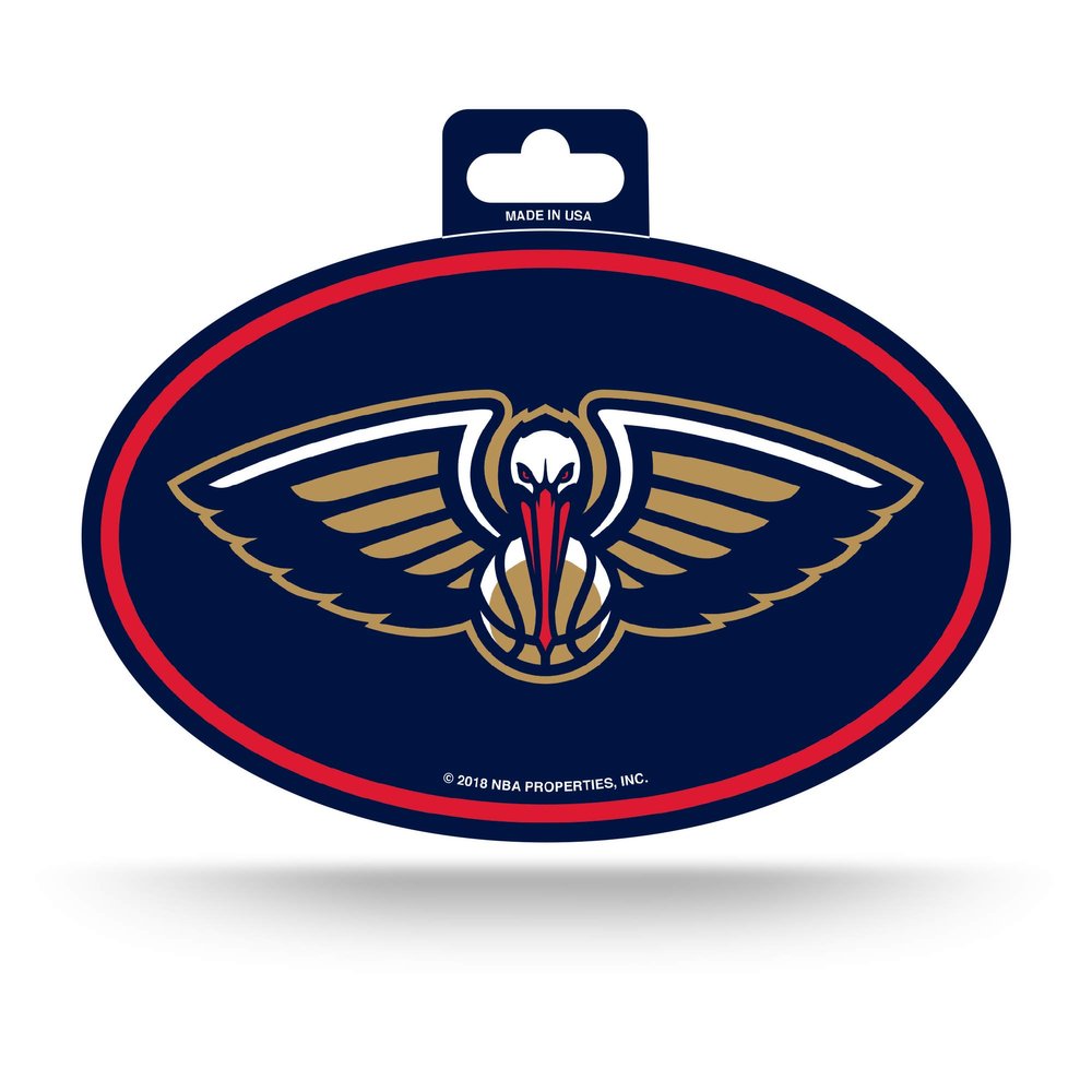 Rico Industries NBA New Orleans Pelicans Color Team Logo Oval Sticker