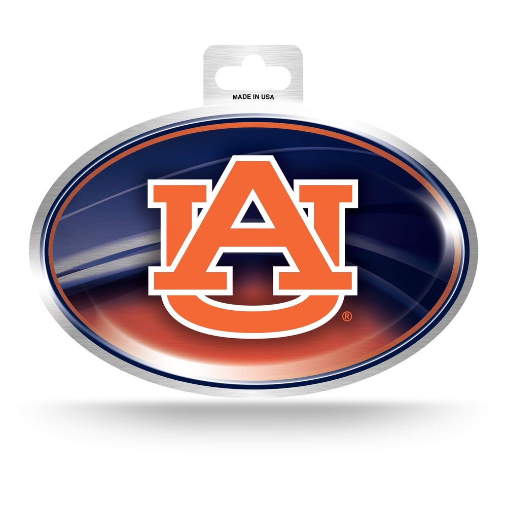 Rico Industries NCAA Auburn Tigers Metallic Oval Sticker