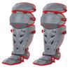 Mizuno Samurai Fastpitch Softball Women's Shin Guards 16" Grey/Red view 1