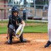 Mizuno Samurai Fastpitch Softball Women's Shin Guards 16" Grey/Red view 4
