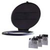 Camco Bucket Toilet Seat with Lid - Converts Standard 5 Gallon Bucket into Portable Toilet for Camping - Convenient Camping Toilet for Hunting & More - Includes 3 RV Toilet Waste Bags (41546) view 1
