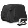 moveland 4 Passenger Golf Cart Cover Outdoor Accessories|Waterproof Dust, Extra PVC Coating Custom Cart Cover Compatible with EZ GO, Club Car, Yamaha(Black) view 1