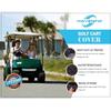 moveland 4 Passenger Golf Cart Cover Outdoor Accessories|Waterproof Dust, Extra PVC Coating Custom Cart Cover Compatible with EZ GO, Club Car, Yamaha(Black) view 2
