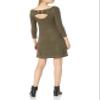 A. Byer Juniors Swing Dress, Olive, Medium view 2