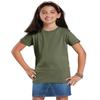 AquaGuard Girls' Big Sportswear Fine Jersey Longer Length T-Shirt, Military Green, XS view 1