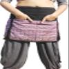 RaanPahMuang Apron or Waitress Waist Money Bag Pouch Hill Tribe Change Belt, Black Perple view 2