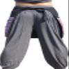 RaanPahMuang Apron or Waitress Waist Money Bag Pouch Hill Tribe Change Belt, Black Perple view 3