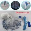 WUPYI Fishing Net,10FT/14FT/18FT/22FT Hand Mesh Cast Net Saltwater Clear Bait Casting Net w/Hollow Sinker (14) view 2