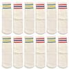 Yacht & Smith 12 Pairs of Wholesale Bulk Pairs Kids Cotton Tube Socks, Boys Girls, Referee Style view 2