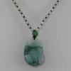 1.1" Grade A Jadeite Jade (Hisui Jade) Lucky Pig and Wealthy Coin Adjustable Necklace (530mm-680mm) Pendants-China Certified view 4