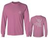 0153. Good Vibe Society Bones Hand Shaka Cool Vintage Graphic Men's Long Sleeve t Shirt (Pink Medium) view 1