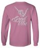 0153. Good Vibe Society Bones Hand Shaka Cool Vintage Graphic Men's Long Sleeve t Shirt (Pink Medium) view 3