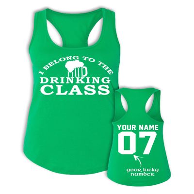 I Belong to Drinking Class Tanks Women - Womens St Patricks Day Shirt - St Paddys Shirts