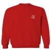 0153. Good Vibe Society Bones Hand Shaka Cool Vintage Graphic Men's Crewneck Sweatshirt (Red, X-Large) view 2