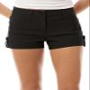 Design by Olivia Women's Body Enhancing Comfort Modern City Cuffed Short with Pockets Black L view 2