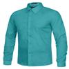 J. LOVNY Men's Premium Fabric Solid Color Slim Fit Dress Shirts S-2XL Turquoise view 3