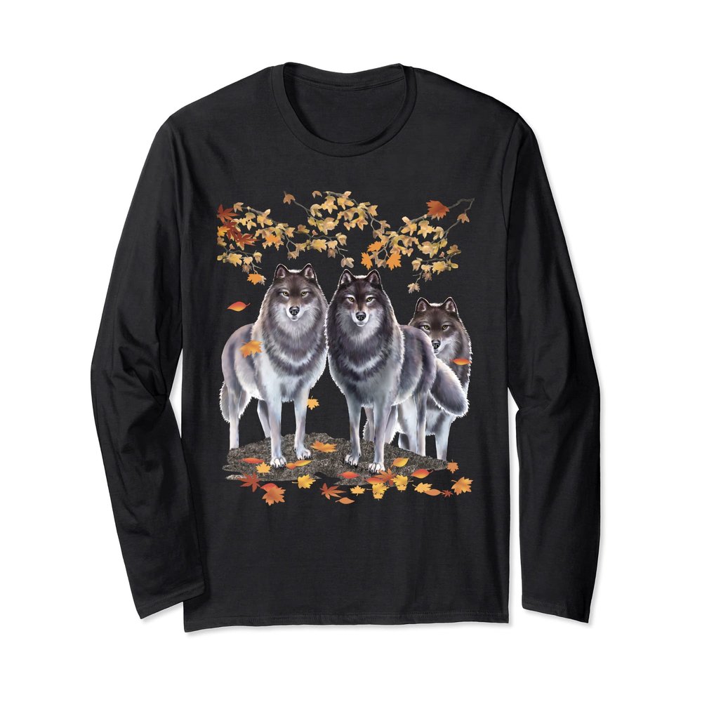 BHymer:Wolves In Fall: Long Sleeve T-Shirt
