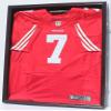 flag connections Ultra Clear PRO UV Basketball, Football, Hockey Jersey Frame Uniform Display Case, Lockable Mahogany Finish view 1