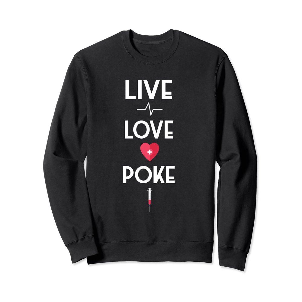 Funny Phlebotomy Gift Phlebotomist Sweatshirts Tech Lab Week