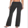 HISKYWIN Side Pockets Yoga Pants 4 Way Stretch Tummy Control Workout Running Pants, Long Bootleg Flare Pants HF201-Charcoal-M view 4