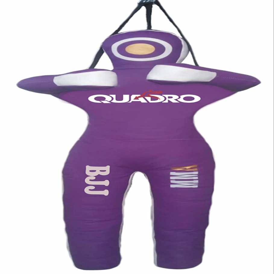 SRHides-MMA Martial Arts Grappling Dummy Jiu Jitsu Punching Bag Purple with Hanging Strap - 48 inches