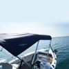 Oceansouth 3 Bow Bimini Top 6ft Length. Bows Frame Sun Shade Boat Waterproof Cover Boot Storage Strap Giant Bow Large Big Fishing (Blue, 79"-84") view 3