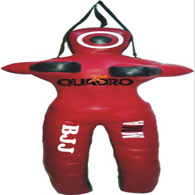 SRHides-MMA Martial Arts Grappling Dummy Red Jiu Jitsu Punching Bag with Hanging Strap - 70 inches