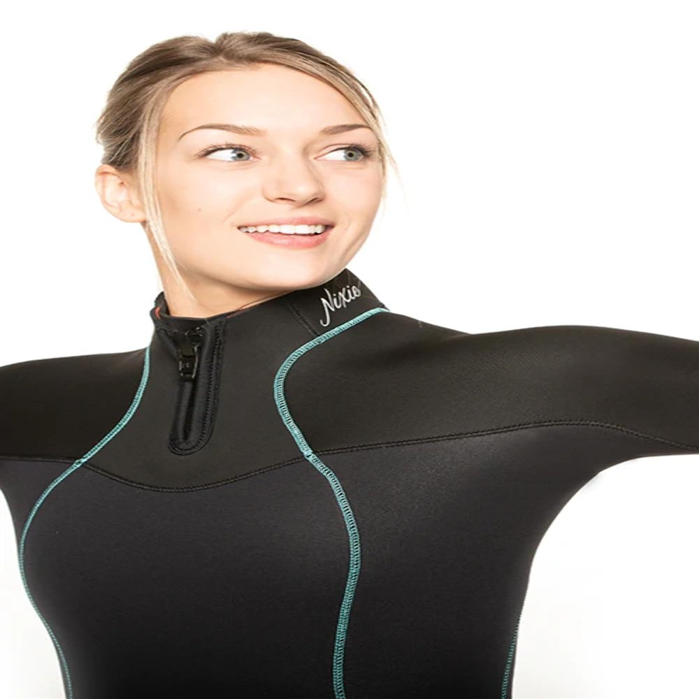 BARE 3/2MM Women's Nixie Ultra Full Wetsuit | Great for Scuba Diving | Comfortable Full Stretch Neoprene | Long Sleeve | Unique Omnired Material Woven into Fabric for Added Warmth | Black 12
