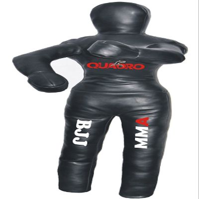 SRHides-MMA Martial Arts Grappling Dummy Standing Position Jiu Jitsu Punching Bag Black - 59 inches
