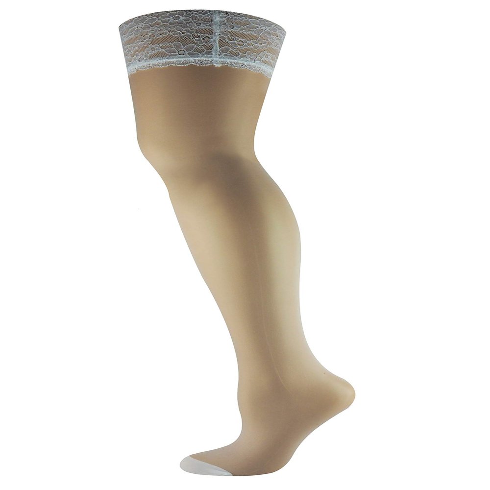 Mysocks 15 Denier Over the Knee Stockings White