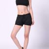 JOFOW Womens Sports Shorts Fake 2PC Solid Mesh Patchwork Breathable Quick Dry Loose Comfy Workout Running Sport Mini Pants (L,Black) view 2