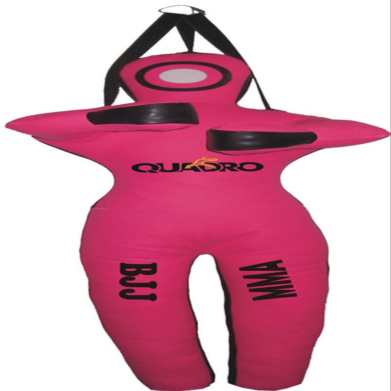 SRHides-MMA Martial Arts Grappling Dummy Jiu Jitsu Punching Bag Pink with Hanging Strap - 59 inches