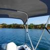 Oceansouth 3 Bow Bimini Top 6ft Length. Bows Frame Sun Shade Boat Waterproof Cover Boot Storage Strap Giant Bow Large Big Fishing (Blue, 67"-72") view 4