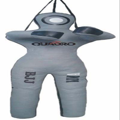 SRHides MMA Martial Arts Grappling Dummy Jiu Jitsu Punching Bag with Hanging Strap Gray - 59 inches