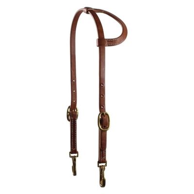 Professional's Choice Headstall Flat Ear Brass Snap, Size: Universal (5033BHL)