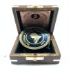 Antique Nautical Victorian Pocket Compass 3" Brass Navigation Pocket Compass with Wooden Box view 2