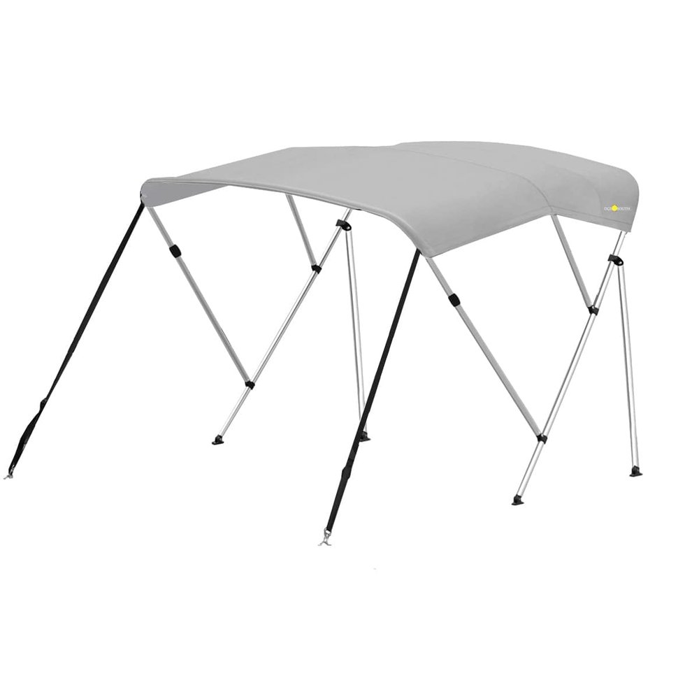 Oceansouth 3 Bow Bimini Top 6ft Length. Bows Frame Sun Shade Boat Waterproof Cover Boot Storage Strap Giant Bow Large Big Fishing (Grey, 67"-72")